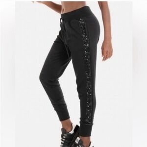 Polo Ralph Lauren Black Sequin Bling Joggers SZ Med